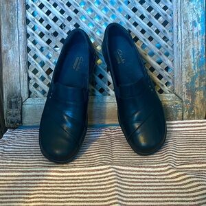 Clarks Black Leather Loafers
